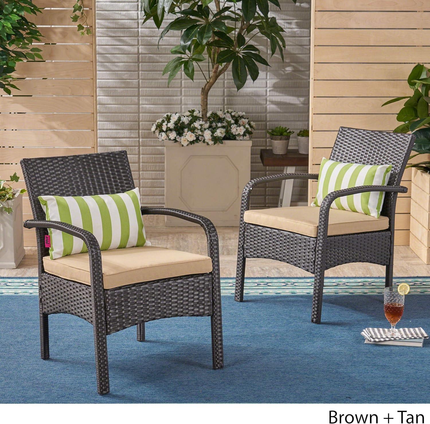 image:imageChristopher Knight Home Otto Outdoor Wicker Club Chair Brown and TanSet of 2