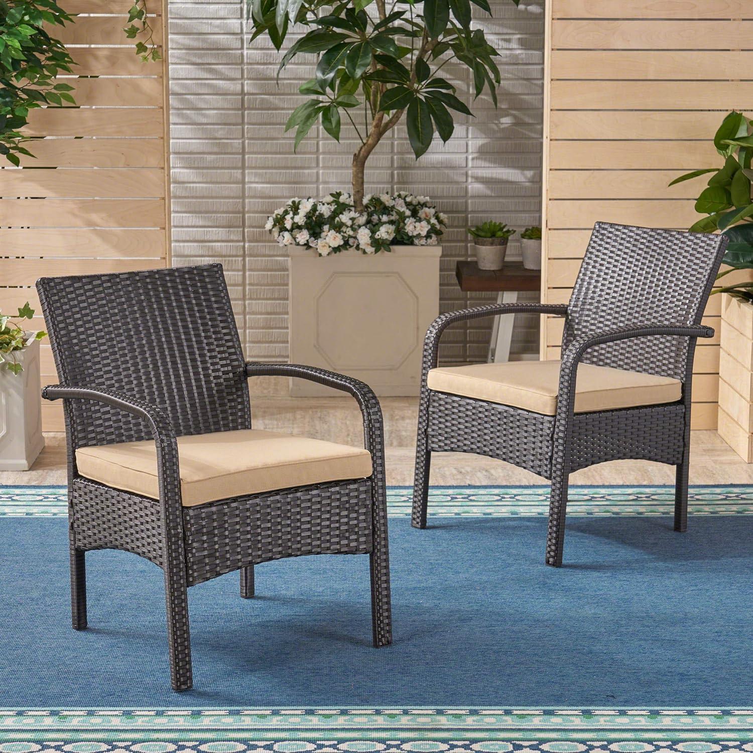 image:imageChristopher Knight Home Otto Outdoor Wicker Club Chair Brown and TanSet of 2