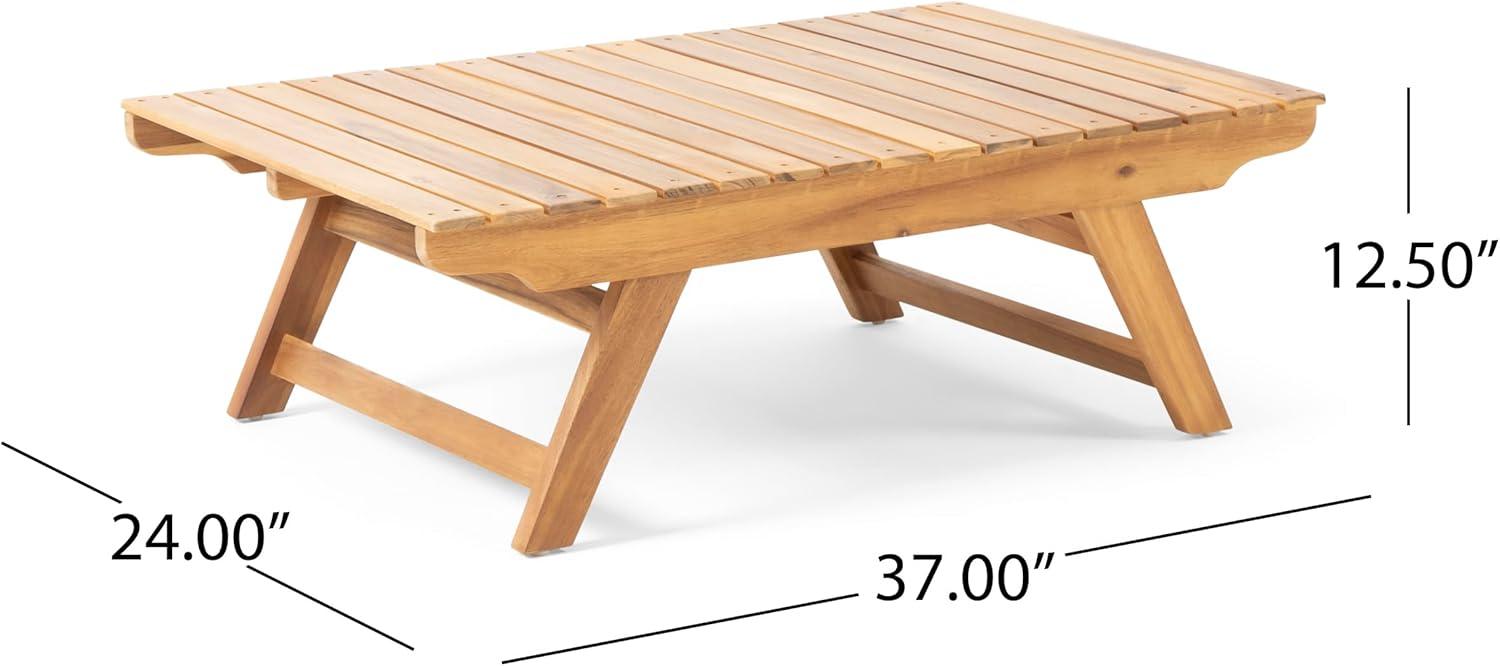 image:imageChristopher Knight Home Outdoor Acacia Wood 6 Seater Chat Set Teak and White