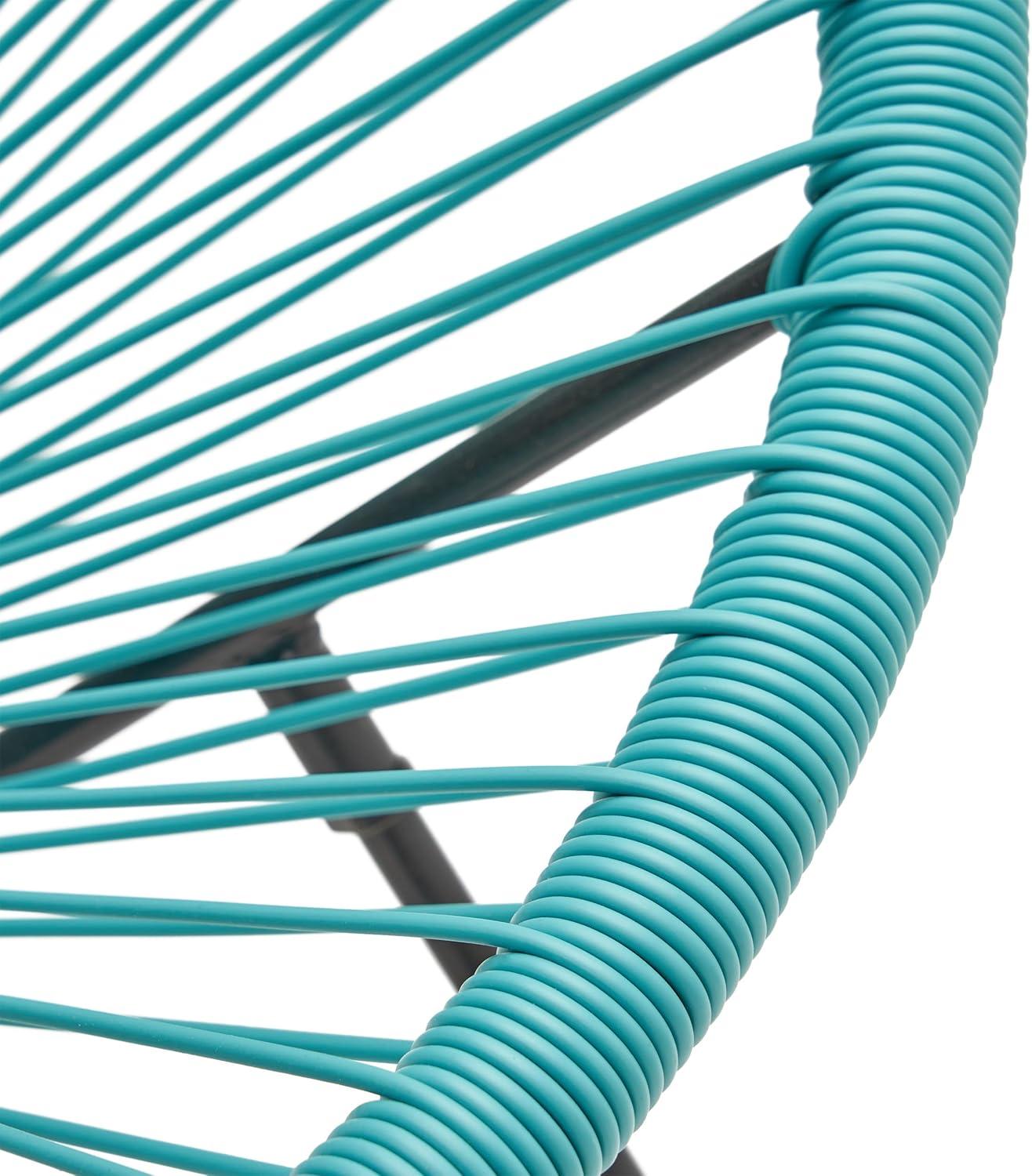 image:imageChristopher Knight Home Outdoor Hammock Weave Chair with Steel Frame Set of 4 Teal and Black