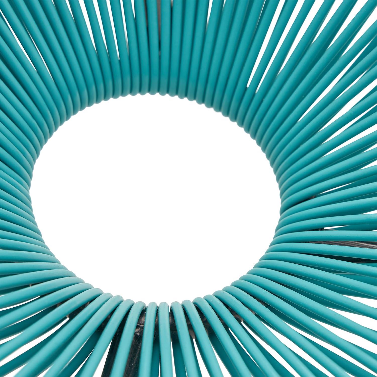 image:imageChristopher Knight Home Outdoor Hammock Weave Chair with Steel Frame Set of 4 Teal and Black
