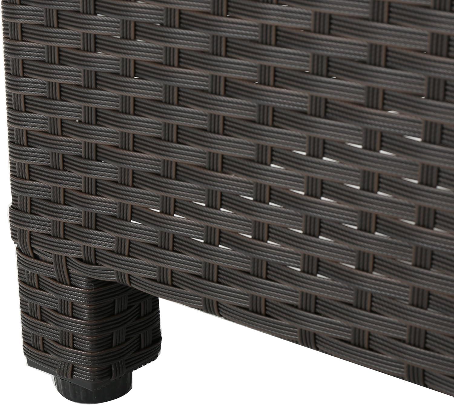 image:imageChristopher Knight Home Puerta Outdoor Wicker Side Table Dark Brown