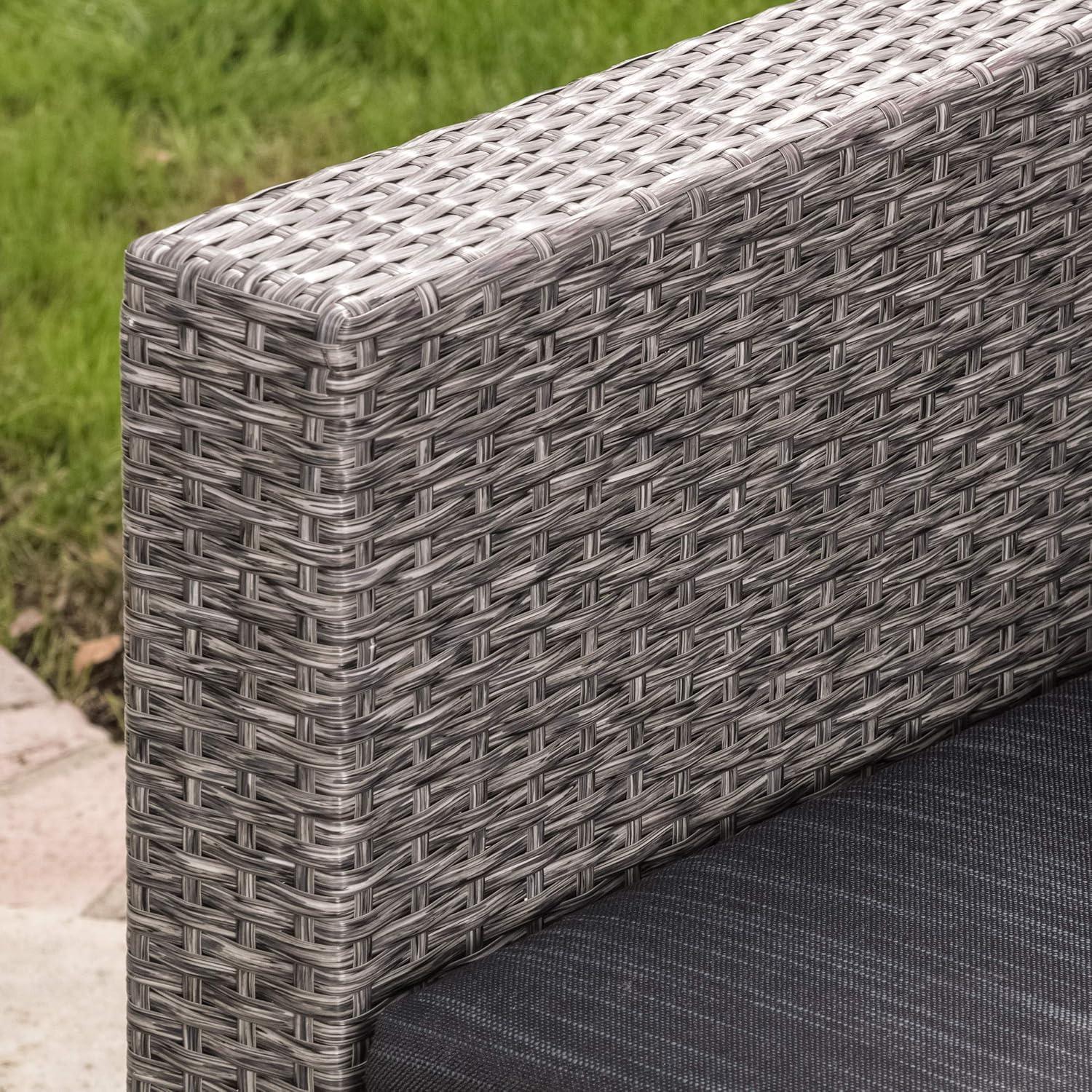 image:imageChristopher Knight Home Puerta Outdoor Wicker Sofa Set Black