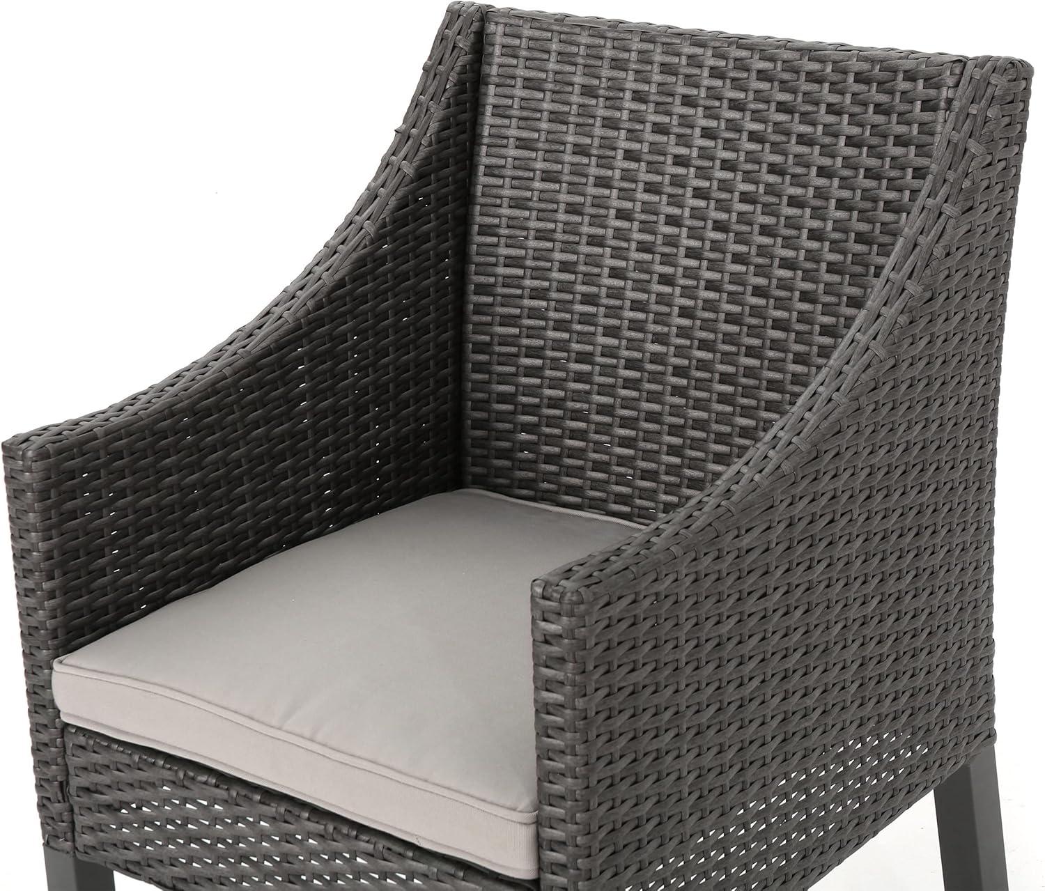 image:imageChristopher Knight Home Sagan Outdoor Wicker 3 Piece Chat Set 23 W x 24 D x 335 H Gray Light Gray