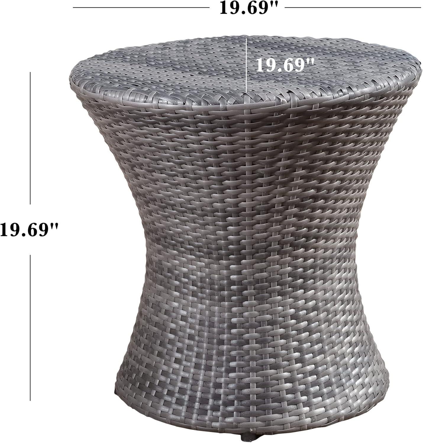 image:imageChristopher Knight Home Sagan Outdoor Wicker 3 Piece Chat Set 23 W x 24 D x 335 H Gray Light Gray