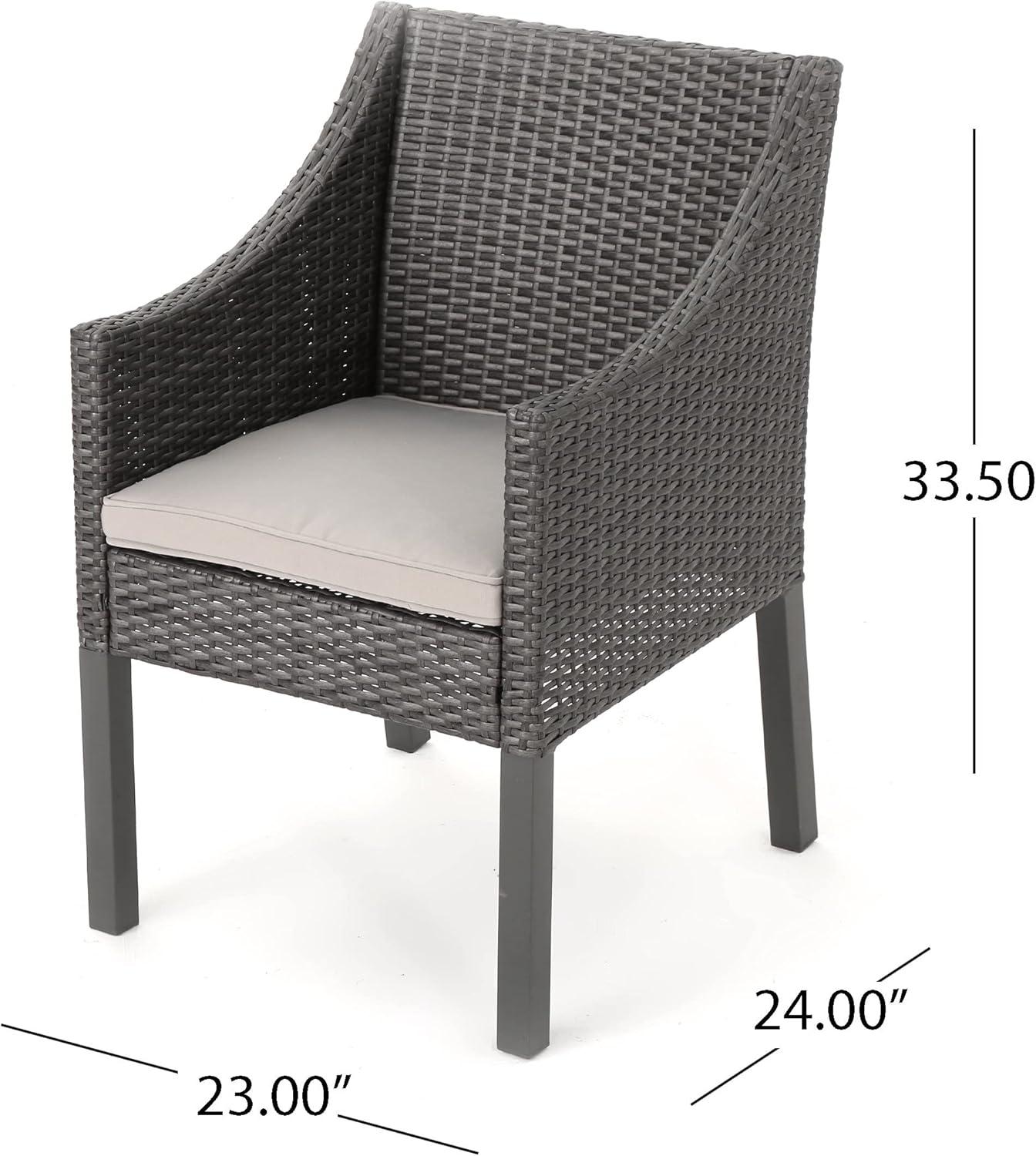 image:imageChristopher Knight Home Sagan Outdoor Wicker 3 Piece Chat Set 23 W x 24 D x 335 H Gray Light Gray