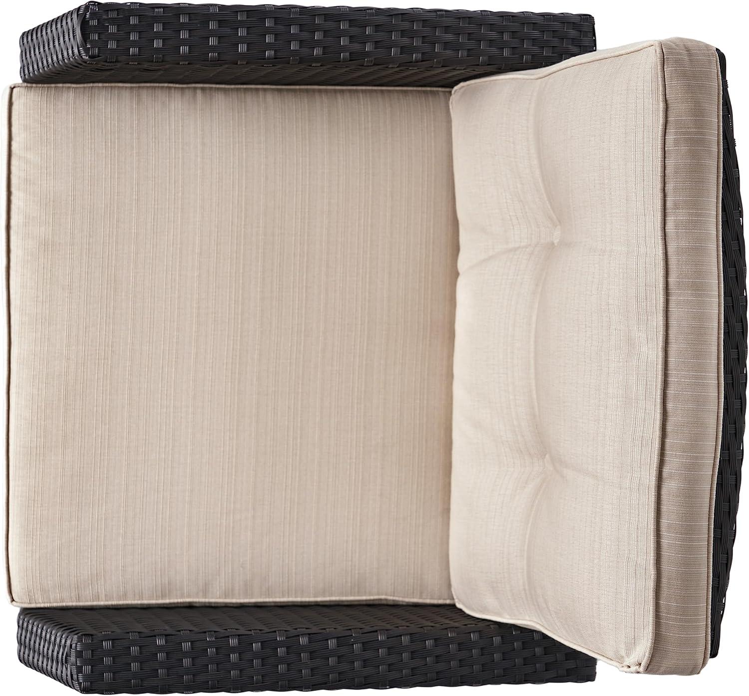 image:imageChristopher Knight Home Sanger Outdoor Club Chair with Cushions Wicker Dark BrownBeige