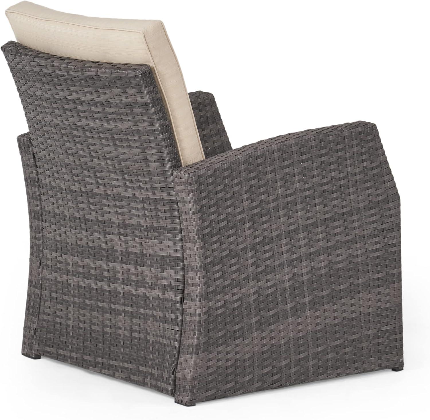 image:imageChristopher Knight Home Sanger Outdoor Club Chair with Cushions Wicker GrayBeige