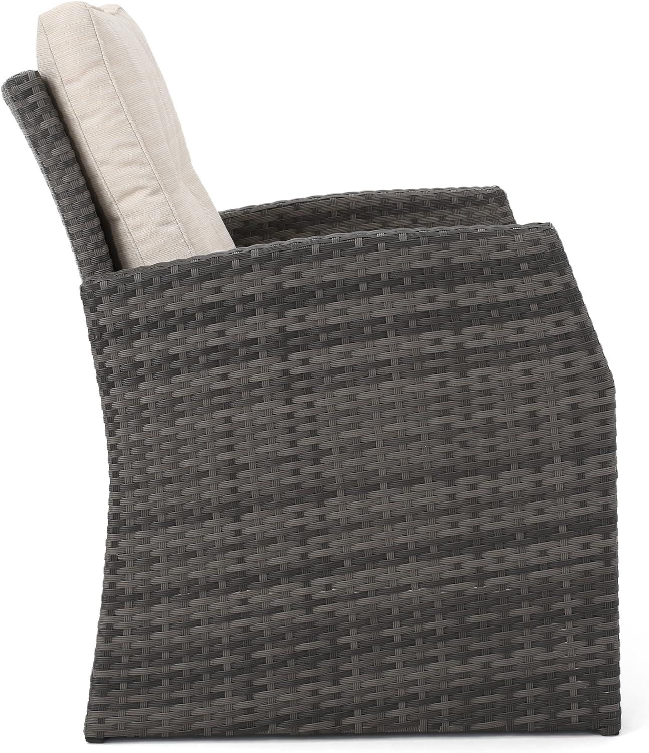 image:imageChristopher Knight Home Sanger Outdoor Club Chair with Cushions Wicker GrayBeige