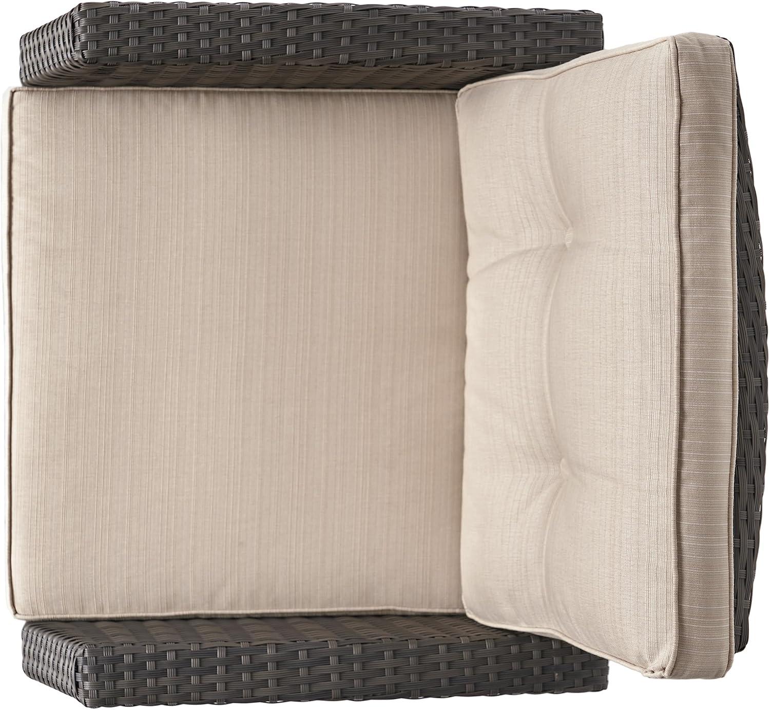 image:imageChristopher Knight Home Sanger Outdoor Club Chair with Cushions Wicker GrayBeige