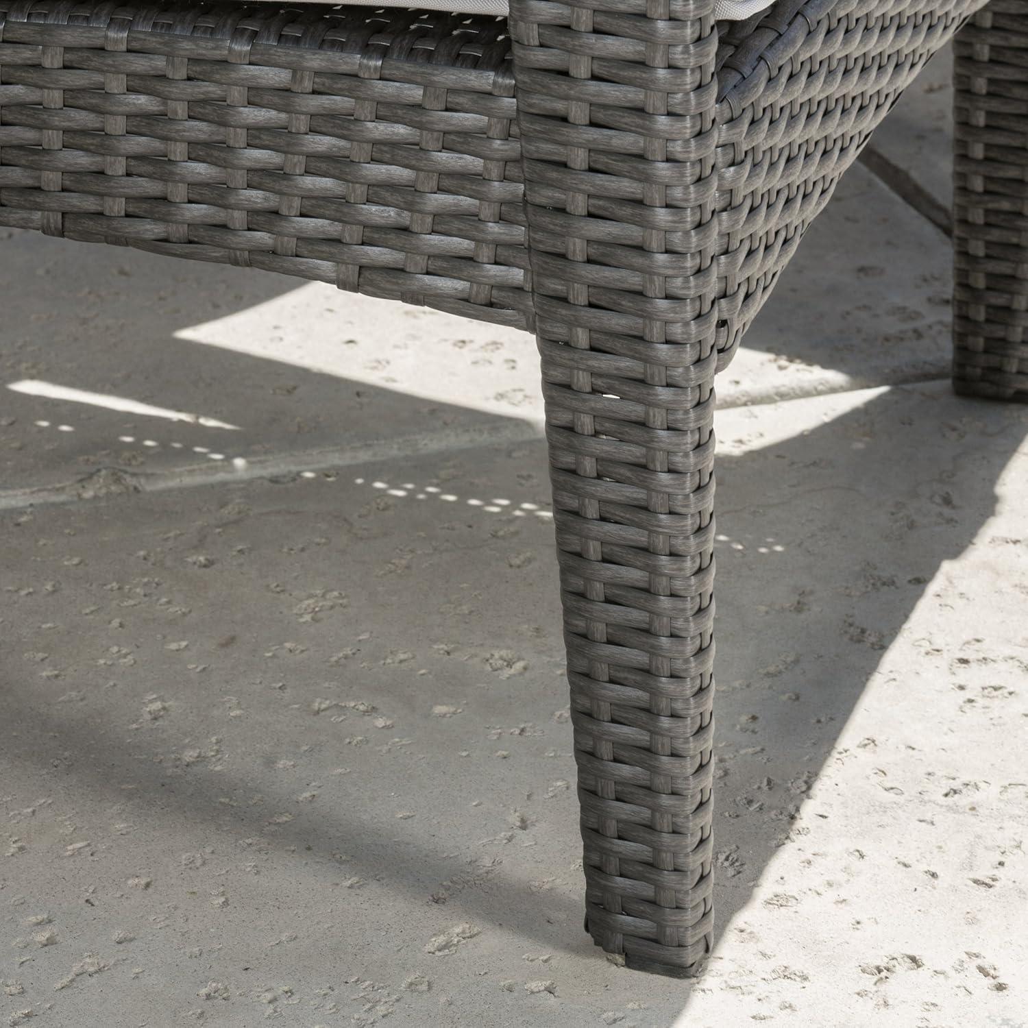 image:imageChristopher Knight Home Waikiki Outdoor Wicker Seating Set and Cushions 8Pcs Set Grey