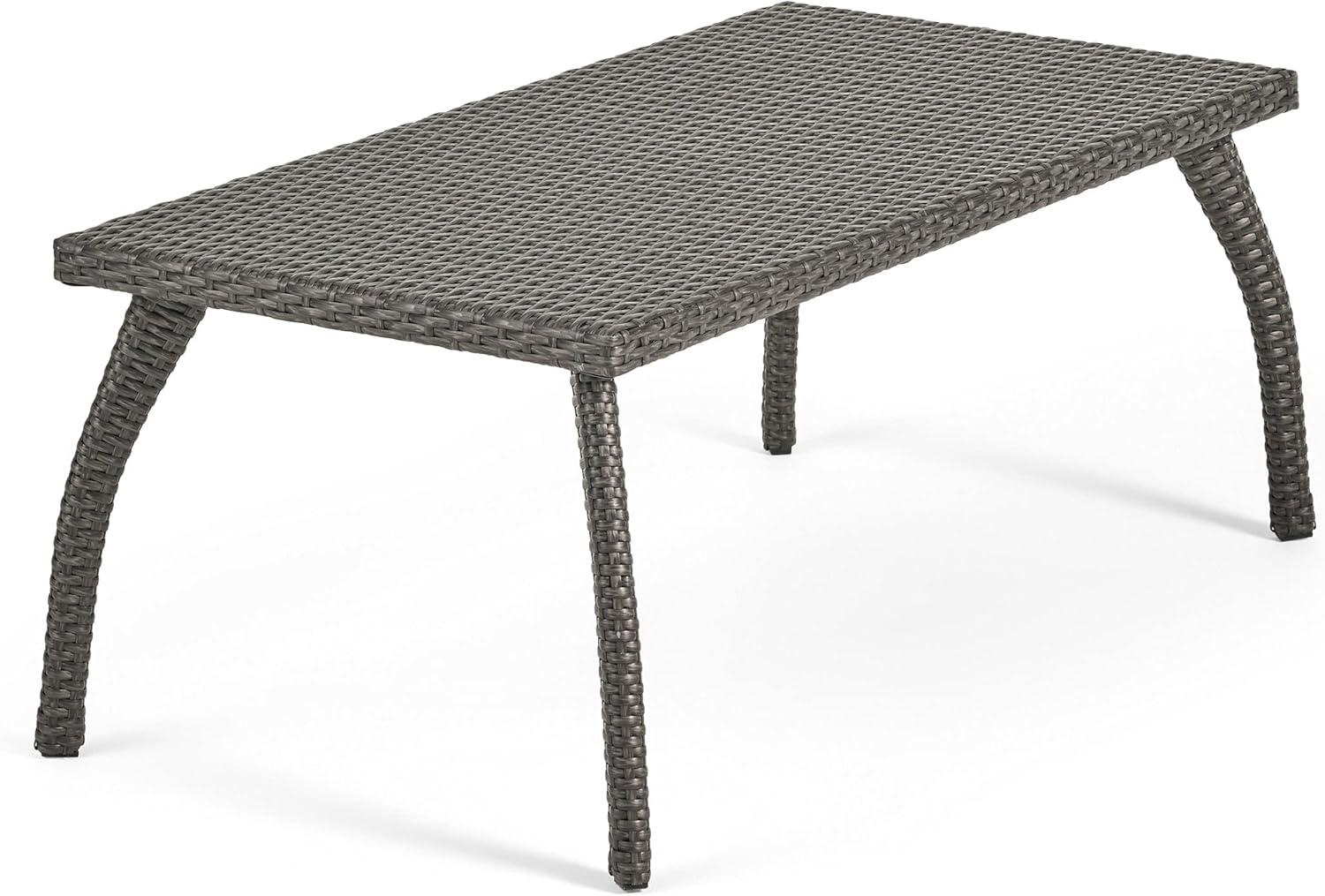 image:imageChristopher Knight Home Waikiki Outdoor Wicker Seating Set and Cushions 8Pcs Set Grey