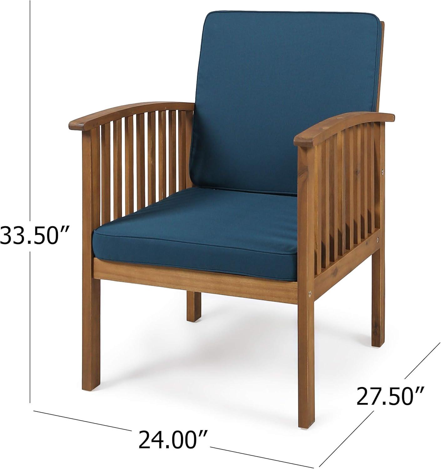 image:imageGreat Deal Furniture Ray Acacia Outdoor Acacia Wood Club Chairs Brown Patina and Cream Set of 2 306223Brown Patina Finish Dark Teal