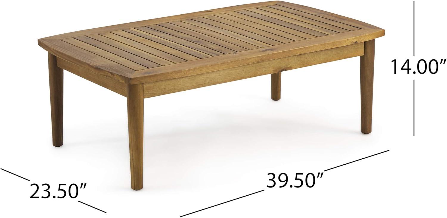 image:imageWillowbrook Outdoor 4pc Chat Set Acacia Wood TeakTeak Beige