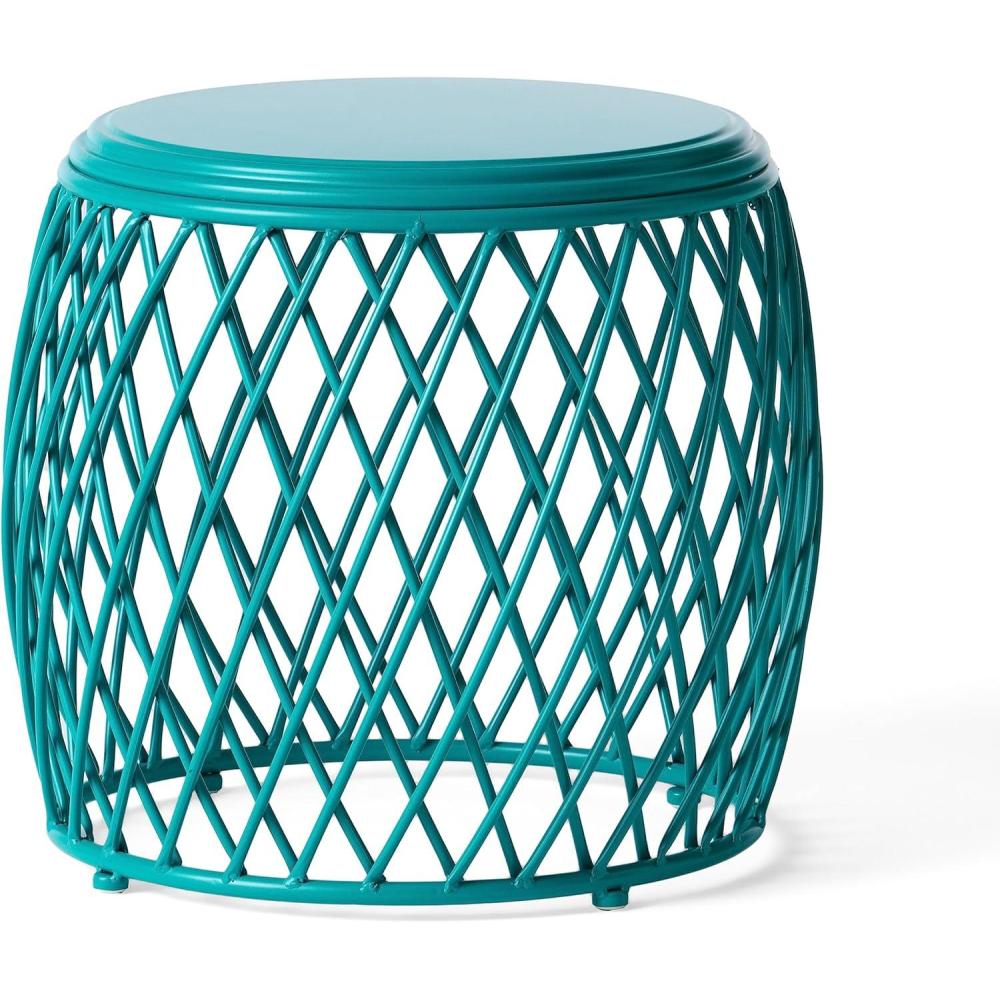 image:imageChristopher Knight Home Alamera Outdoor 19 Lattice Iron Side Table Matte YellowAlamer matte Teal