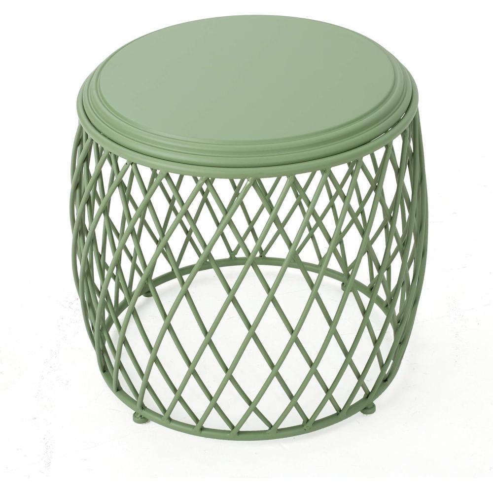 image:imageChristopher Knight Home Bryony Indoor 19 Diameter Lattice Iron Side Table Matte Green