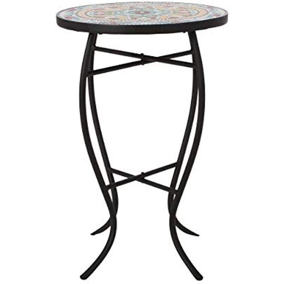 image:imageChristopher Knight Home Ignativs Indoor Side Table with Tile Top Yellow Red and Black