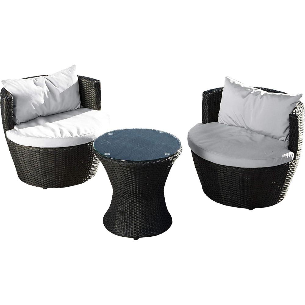 image:imageChristopher Knight Home Kono Chat Set 3Pcs Set Black