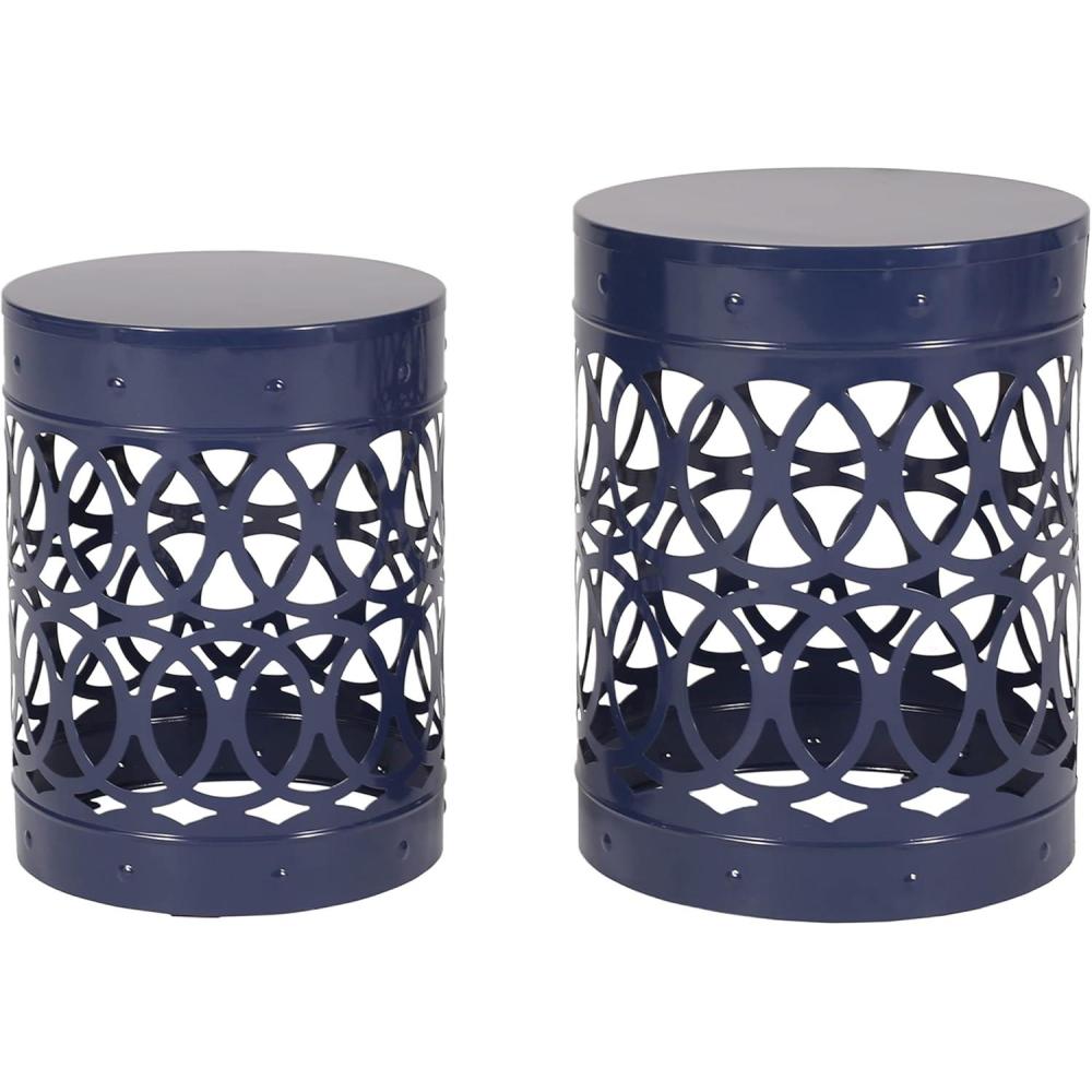 image:imageChristopher Knight Home Mellie Outdoor Side Tables Navy Blue Set of 2