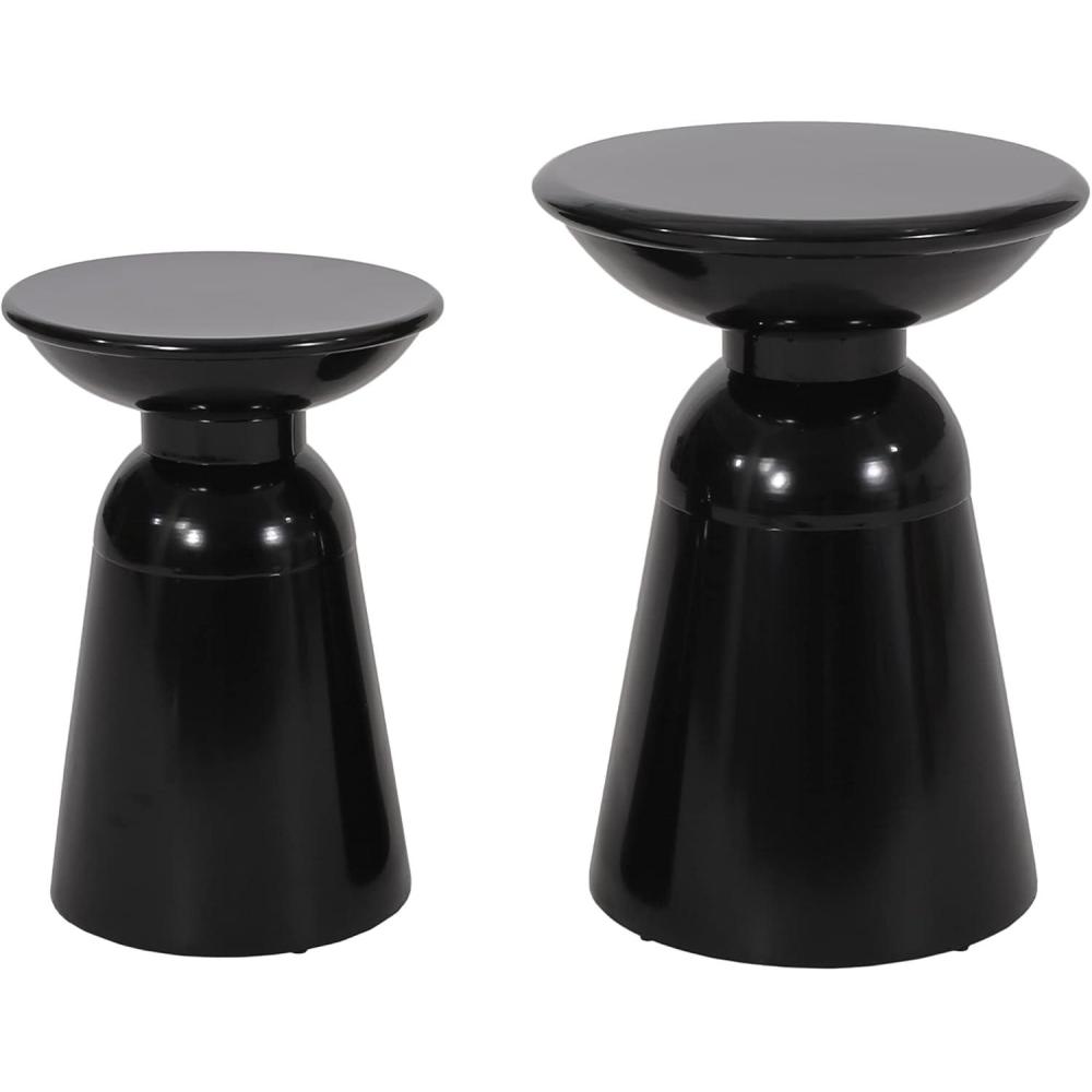 image:imageChristopher Knight Home Pelon Outdoor Side Tables Black Set of 2