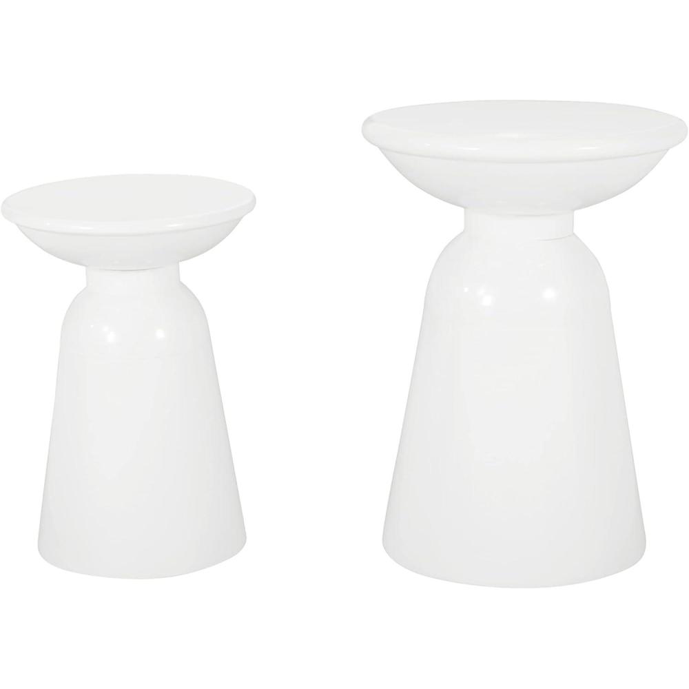 image:imageChristopher Knight Home Pelon Outdoor Side Tables  White Set of 2