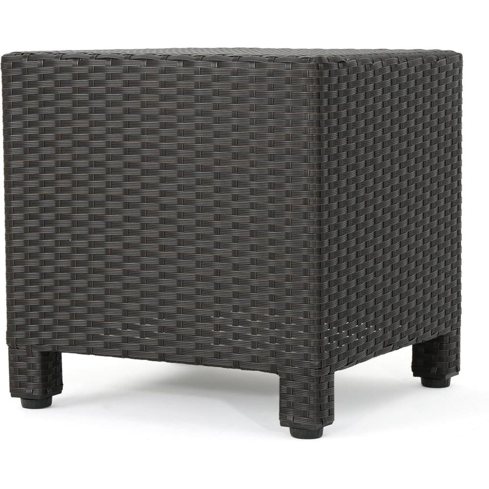 image:imageChristopher Knight Home Puerta Outdoor Wicker Side Table Dark Brown