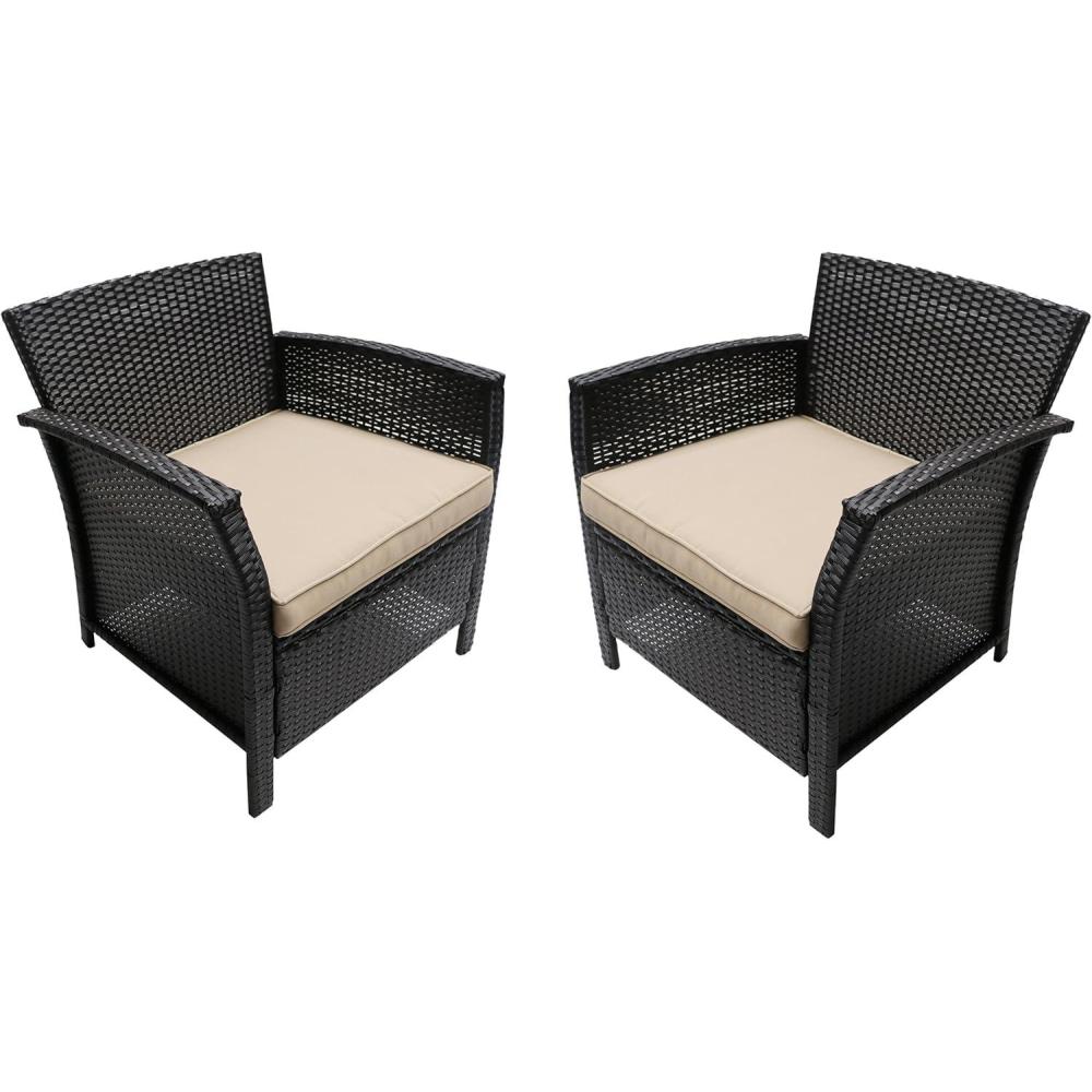 image:imageChristopher Knight Home Tori Outdoor Wicker Club Chairs Set of 2 Brown and Tan