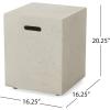 Aidan Outdoor Tank Holder Side Table – Lightweight Concrete – Light Gray
