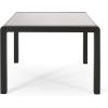Cheney Bay Outdoor Aluminum 4 Seater Chat Set, Black and Gray