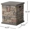 Chesney Outdoor Tank Holder Side Table – Lightweight Concrete – Stone Finish