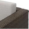 Christopher Knight Home 300057 Puerta Outdoor 4 Piece Light Brown Wicker Chat Set, Ceramic Grey