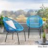 Christopher Knight Home 311065 Patio Dining Chairs, Blue + Black(Blue + Black)