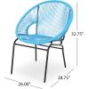 Christopher Knight Home 311065 Patio Dining Chairs, Blue + Black(Blue + Black)