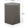 Christopher Knight Home 312457 Laredo Outdoor Modern Side Table, Light Gray(Light Gray)