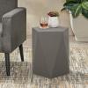 Christopher Knight Home 312457 Laredo Outdoor Modern Side Table, Light Gray(Light Gray)