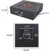Christopher Knight Home Aidan Outdoor 50,000 BTU Square Fire Pit (No Tank Holder) – Lightweight Concrete – Dark Gray