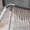 Christopher Knight Home Aiden Outdoor 3 Piece Wicker Chat Set, Gray/White/Gray