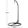 Christopher Knight Home Amanda Wicker Hanging Chair with Stand, Brown, Tan(Brown  Tan)