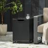 Christopher Knight Home Anchorage Outdoor Tank Holder Side Table – Matte Black