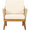 Christopher Knight Home Annisa Chat Set, Teak + Light Brown + Beige