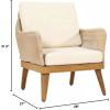 Christopher Knight Home Annisa Club Chair, Beige + Light Brown + Teak