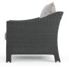 Christopher Knight Home Antibes Outdoor Wicker Club Chairs with Water Resistant Fabric Cushions, 2-Pcs Set, Grey / Silver