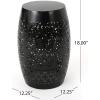 Christopher Knight Home Apollos Indoor Lace Cut Iron Accent Table, Black