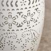 Christopher Knight Home Apollos Indoor Lace Cut Iron Accent Table, White, 12.25D x 12.25W x 18H in