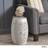 Christopher Knight Home Apollos Indoor Lace Cut Iron Accent Table, White, 12.25D x 12.25W x 18H in