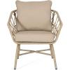 Christopher Knight Home Bruce Outdoor 3 Piece Chat Set with Cushion – Wicker – Light Brown/Beige