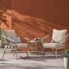 Christopher Knight Home Bruce Outdoor 3 Piece Chat Set with Cushion – Wicker – Light Brown/Beige