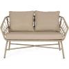 Christopher Knight Home Bruce Outdoor 4 Seater Chat Set with Cushion – Wicker – Light Brown/Beige