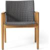 Christopher Knight Home Bryan Club Chair, 25.5 “W x 26 “D x 32.25 “H, Teak + Gray