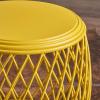 Christopher Knight Home Bryony Indoor 19″ Diameter Lattice Iron Side Table, Matte Yellow